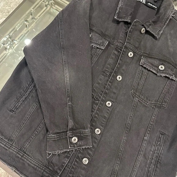 Zara Black Denim Jacket - Picture 3 of 7